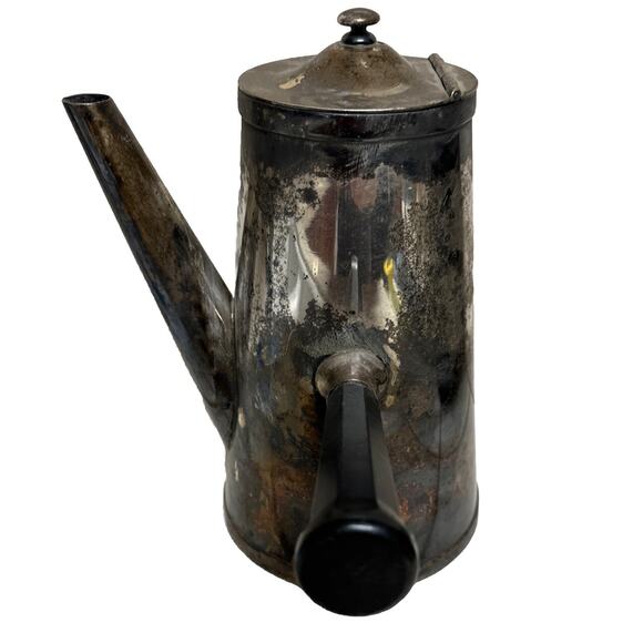 Vintage Indestructo Kettle Coffee Pot Number 1297 8 ” High 5” Round Benedict - Picture 2 of 7